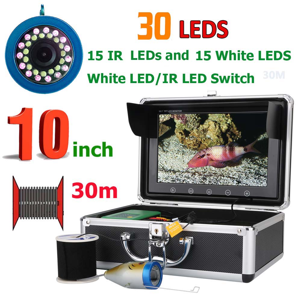 Fish Finder Ice Fishing - MaoTeWang 10 ''ฤดูหนาวFish Finderกล้องตกปลาใต้น้ําDoble 15M/30M/50M 1000TVLสําหรับน้ําแข็ง/ทะเล/ตกปลาแม่น้ํา