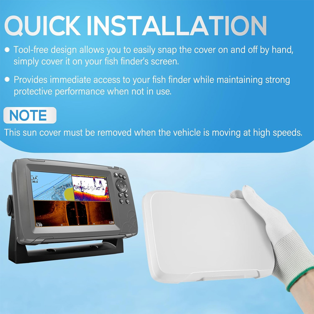 Fish Finder Lowrance Hook - ผ้าคลุมกันแดดสำหรับเครื่องหาปลาขนาด 7 นิ้ว ใช้ได้กับเครื่องหาปลา Lowrance HOOK2
