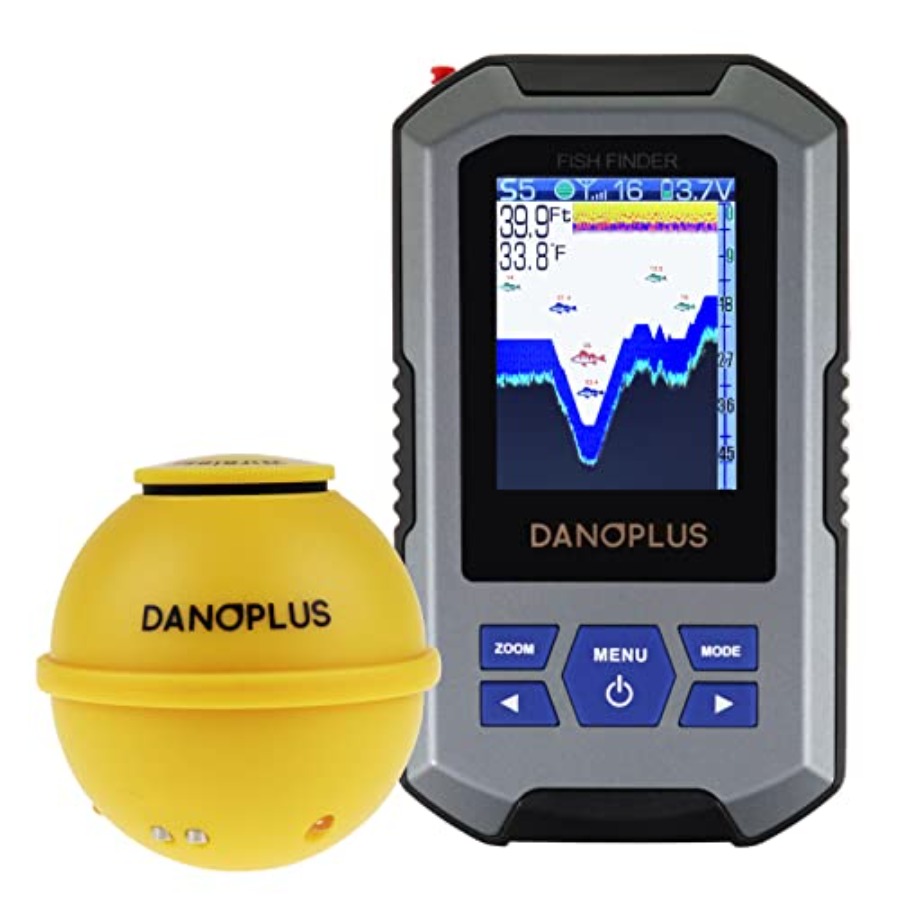 Fish Finder Castable Wireless - เครื่องหาปลาแบบพกพาสำหรับเรือพร้อมจอแสดงผล HD ขนาดใหญ่, ดีไซน์ไร้สาย, ตรวจจับความลึกได้ 147