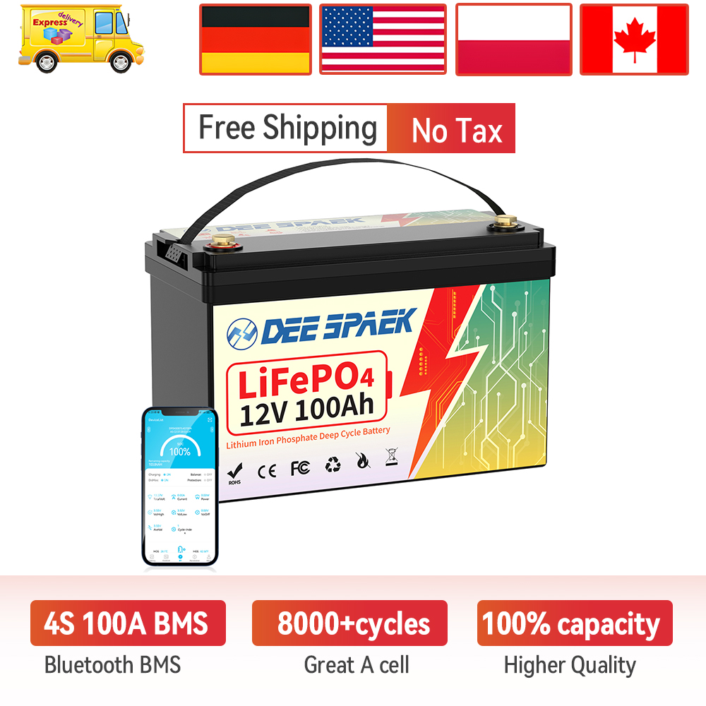 Fish Finder Battery 12V - แบตเตอรี่ DEEPSPAEK 12V 100Ah Lifepo4 พร้อมบลูทูธ