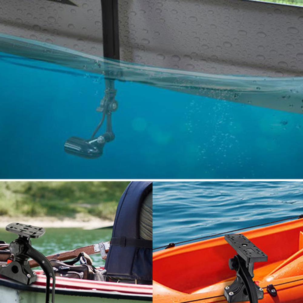 Fish Finder Kayak Portable - ขายึดเครื่องหาปลาสำหรับเรือประมง ขายึดโซนาร์แบบหมุนได้ ปรับระดับได้ อุปกรณ์เสริมสำหรับตกปลาในพื้นที่กลางแจ้ง