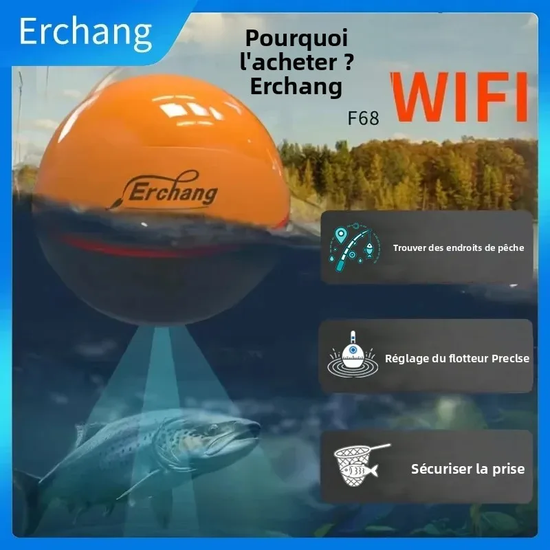 Fish Finder Kayak Portable - เครื่องหาปลา Erchang F68 WiFi โซนาร์ไร้สาย 100