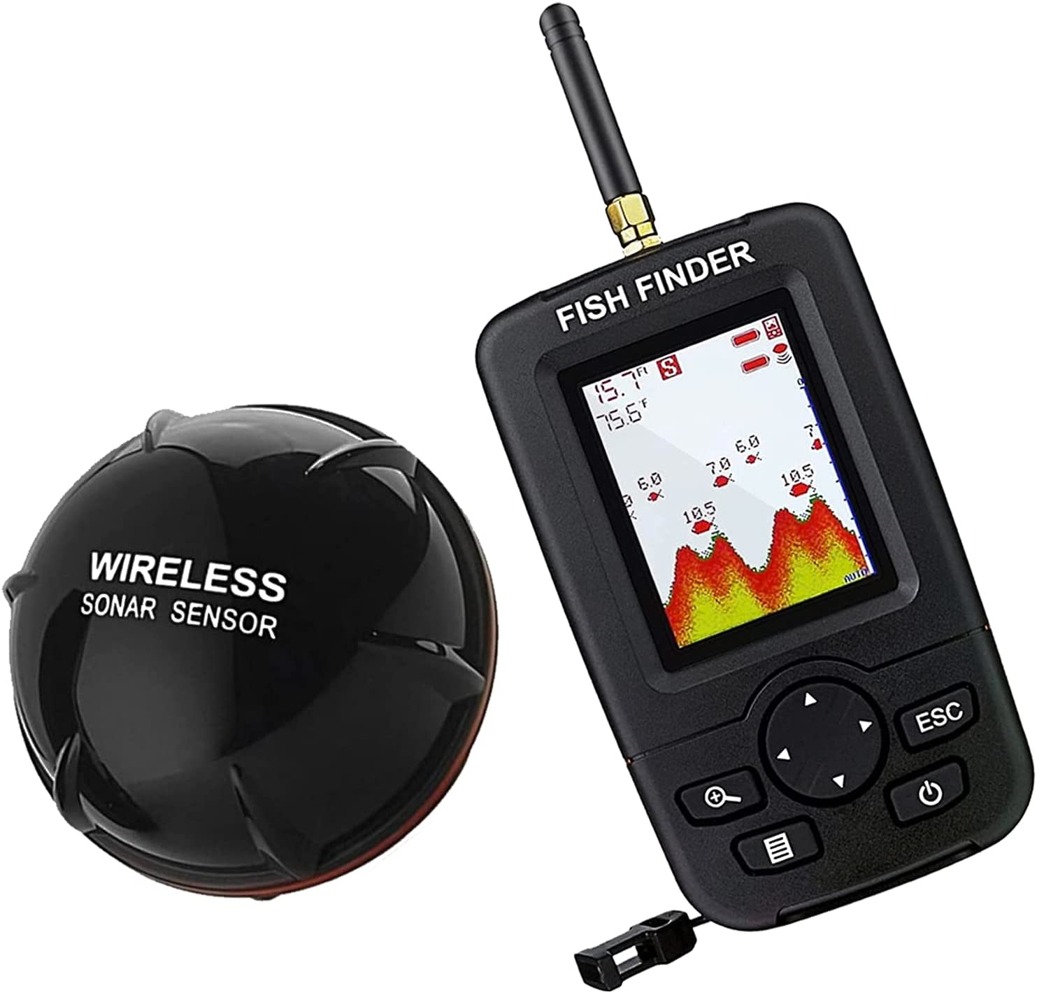 Chirp Sonar Fish Finder - ไร้สาย SONAR Fishing Alert Fish Finder