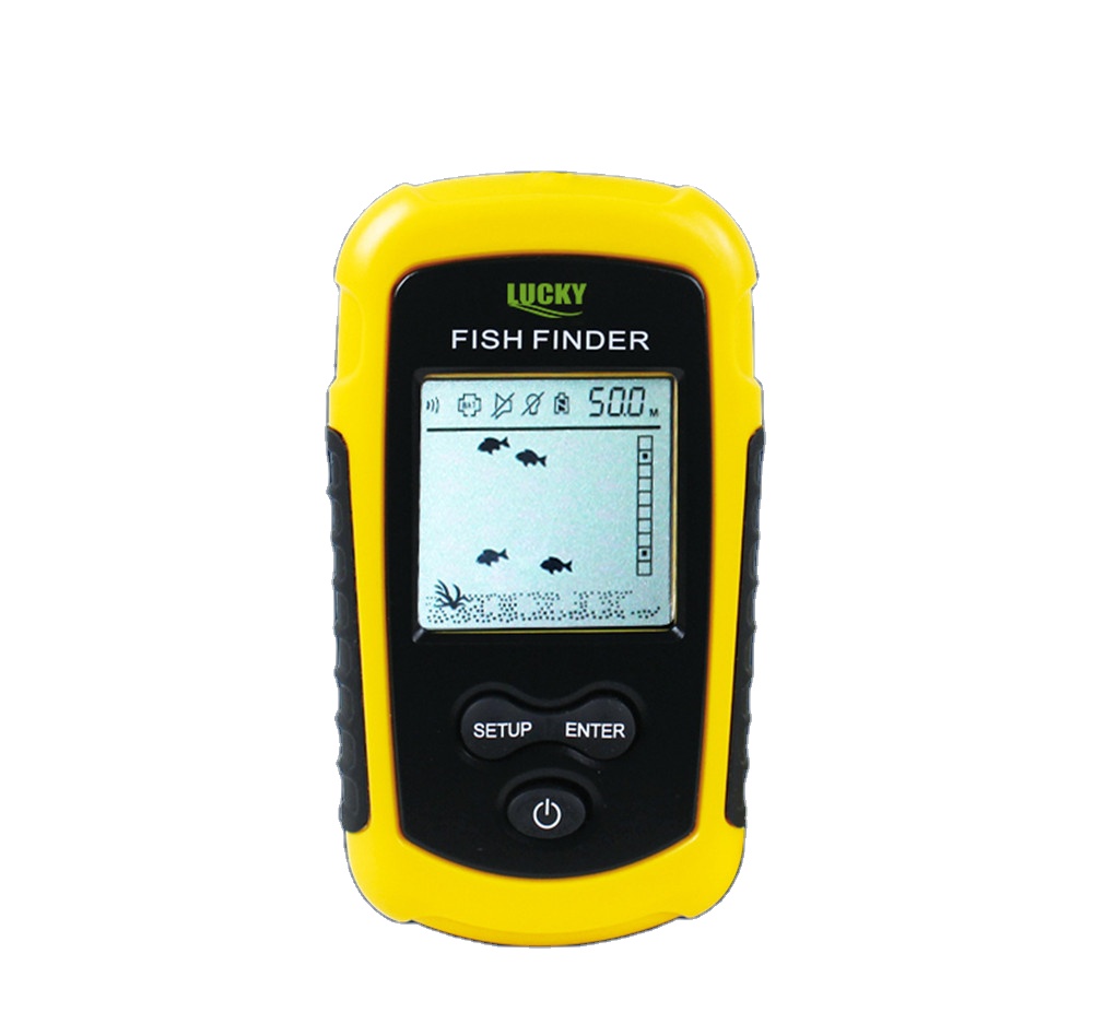Fish Finder Transducer 200Khz - FF1108-1 เครื่องวัดความลึกสำหรับตกปลา ระยะความลึก 100 เมตร หัวแปลงสัญญาณแบบพกพา
