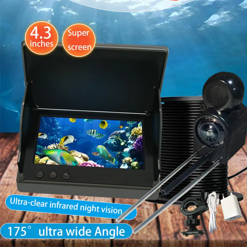Fish Finder Ice Fishing - YS43A 4.3 นิ้วเครื่องตรวจจับปลาใต้น้ํา Fish Finder กล้องตกปลา
