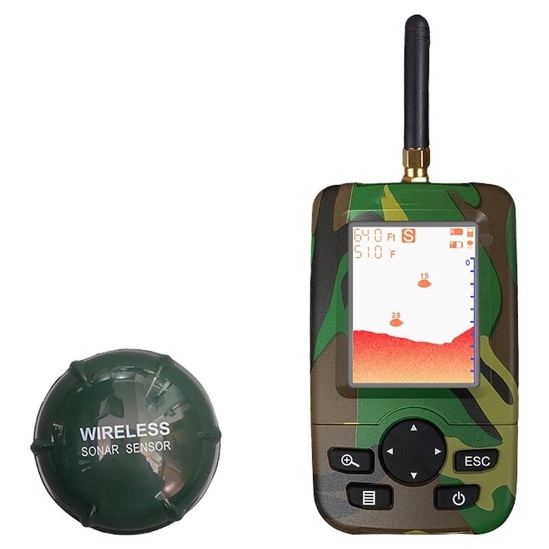 Fish Finder Kayak Portable - A79E-เครื่องหาปลาแบบพกพา 1 ชุด-อุปกรณ์ไร้สายแบบกันน้ำพร้อมตัวส่งสัญญาณสำหรับเรือคายัค เหมาะสำหรับการตกปลาบนเรือ