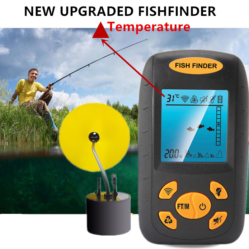 FindFish เครื่องหาปลาแบบพกพาอั - Fish Finder Transducer 200Khz บทวิจารณ์และราคา