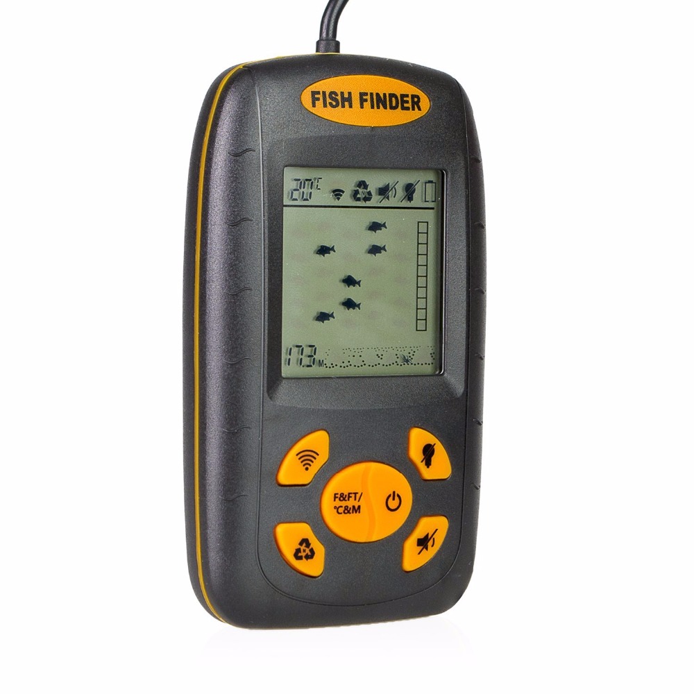 FindFish เครื่องหาปลาแบบพกพาอั - Fish Finder Transducer 200Khz บทวิจารณ์และราคา