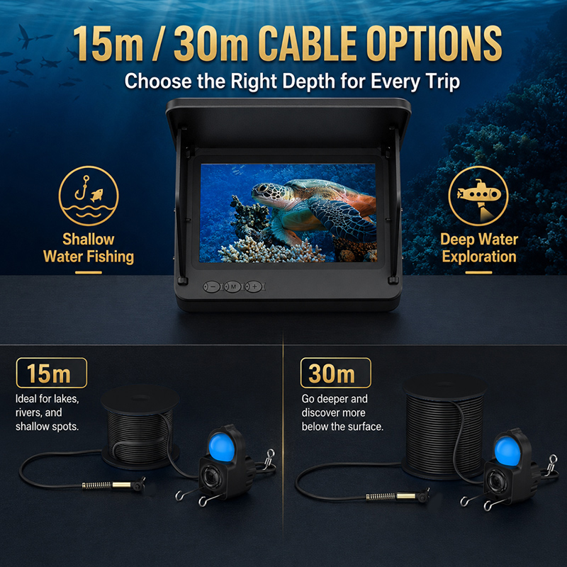 กล้องตรวจจับปลาใต้น้ำ 1080P HD - Fish Finder Ice Fishing บทวิจารณ์และราคา