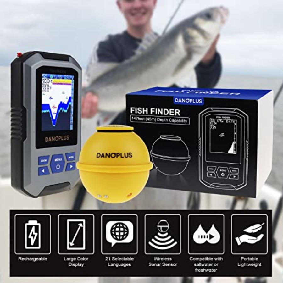 เครื่องหาปลาแบบพกพาสำหรับเรือพ - Fish Finder Castable Wireless บทวิจารณ์และราคา