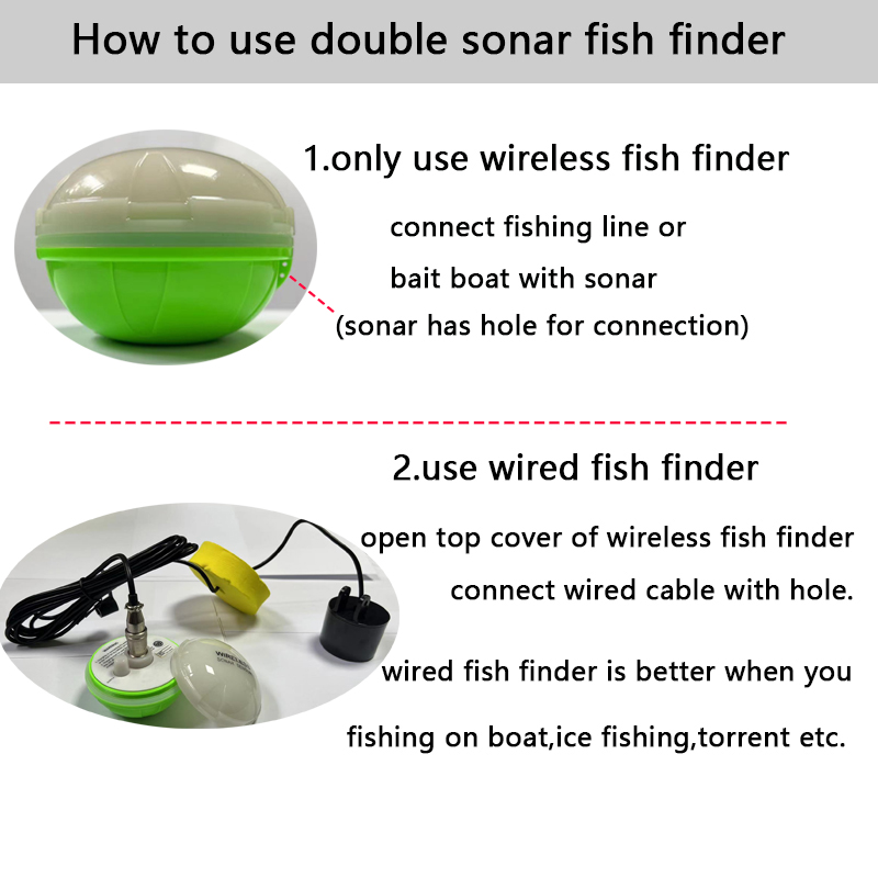 เครื่องจับปลาเหยื่อล่อปลาลึกแบ - Chirp Sonar Fish Finder บทวิจารณ์และราคา
