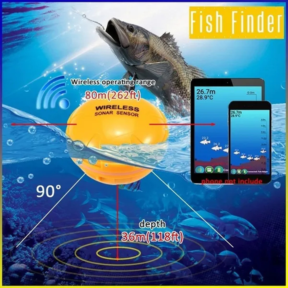 PuPoPan ไร้สายบลูทูธสมาร์ท SON - Chirp Sonar Fish Finder บทวิจารณ์และราคา