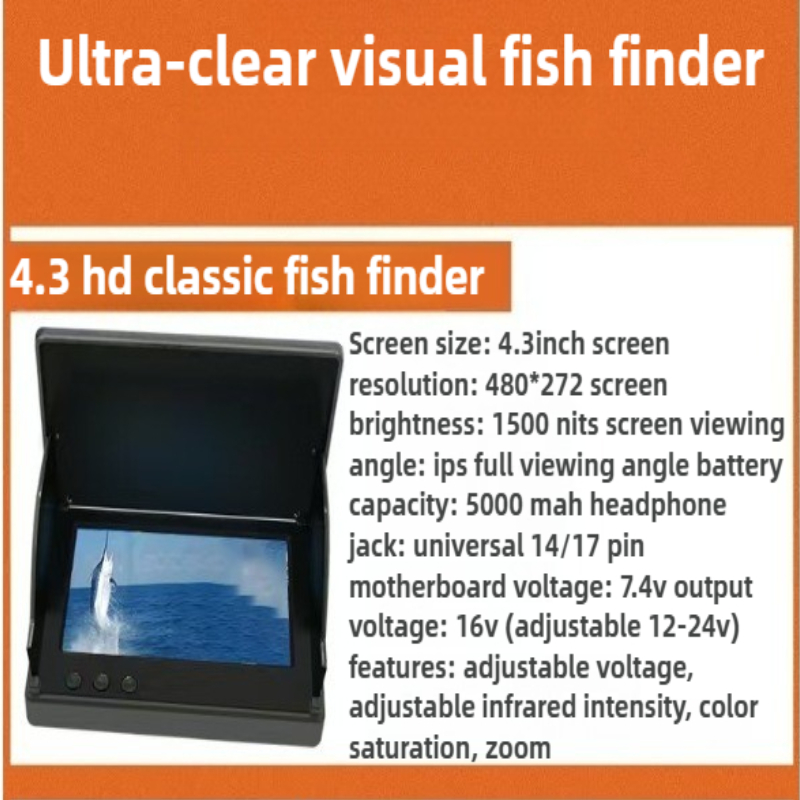 จอภาพ IPS ขนาด 4.3/5 นิ้ว อ่าน - Fish Finder Ice Fishing บทวิจารณ์และราคา