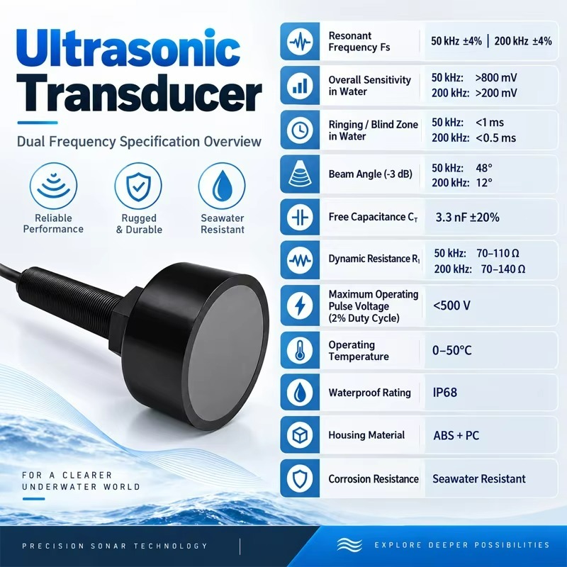 ทรานสดิวเซอร์อัลตราโซนิกความถี - Fish Finder Transducer 200Khz บทวิจารณ์และราคา