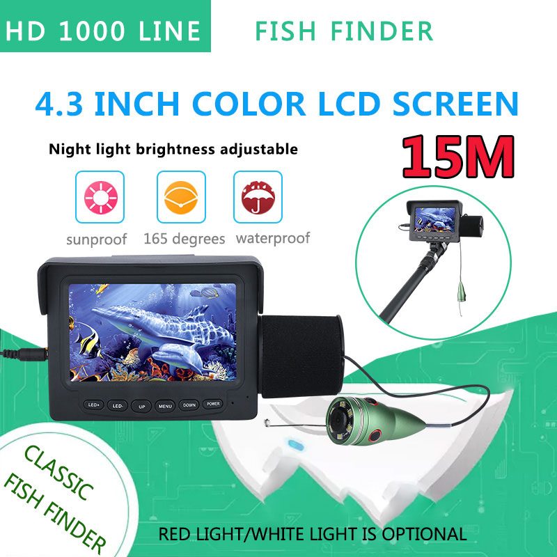 กล้องตกปลาใต้น้ำ 15 เมตร 1200T - Fish Finder Ice Fishing บทวิจารณ์และราคา