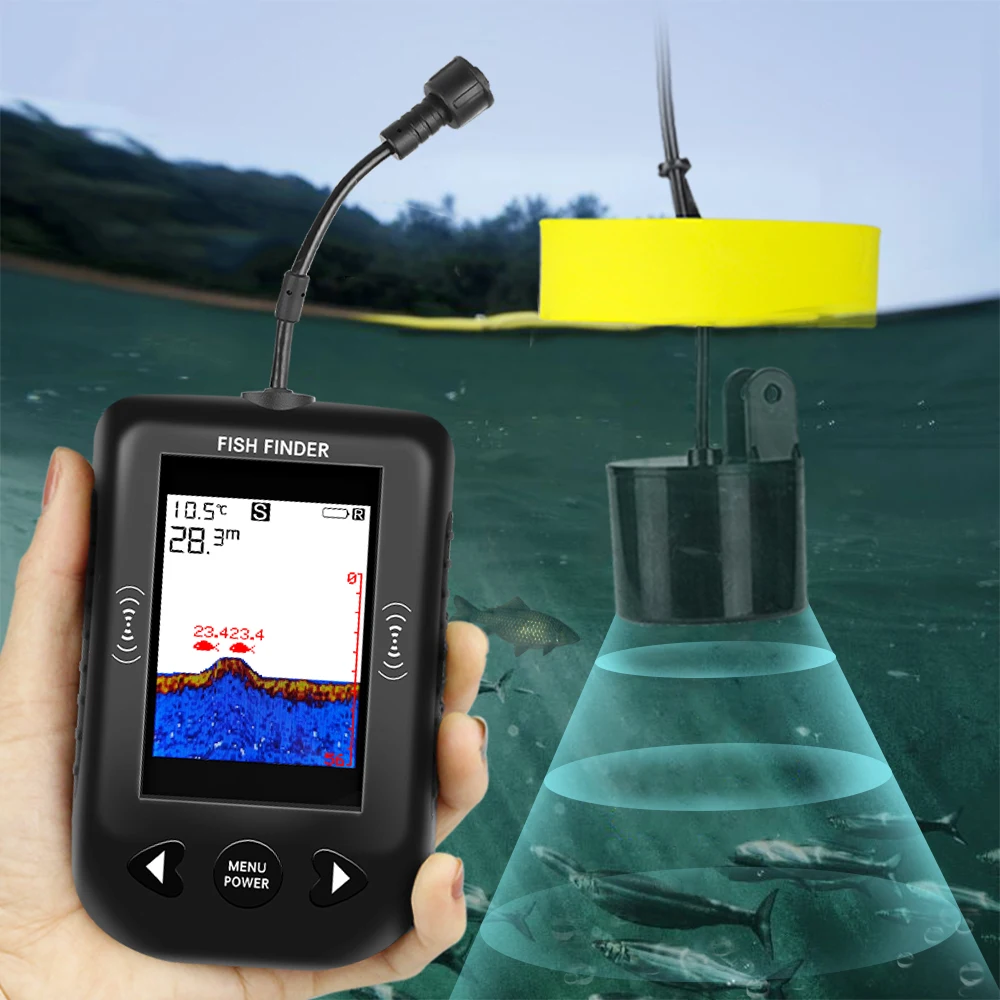 นาฬิกาปลุก 100M แบบพกพา SONAR  - Fish Finder Transducer 200Khz บทวิจารณ์และราคา
