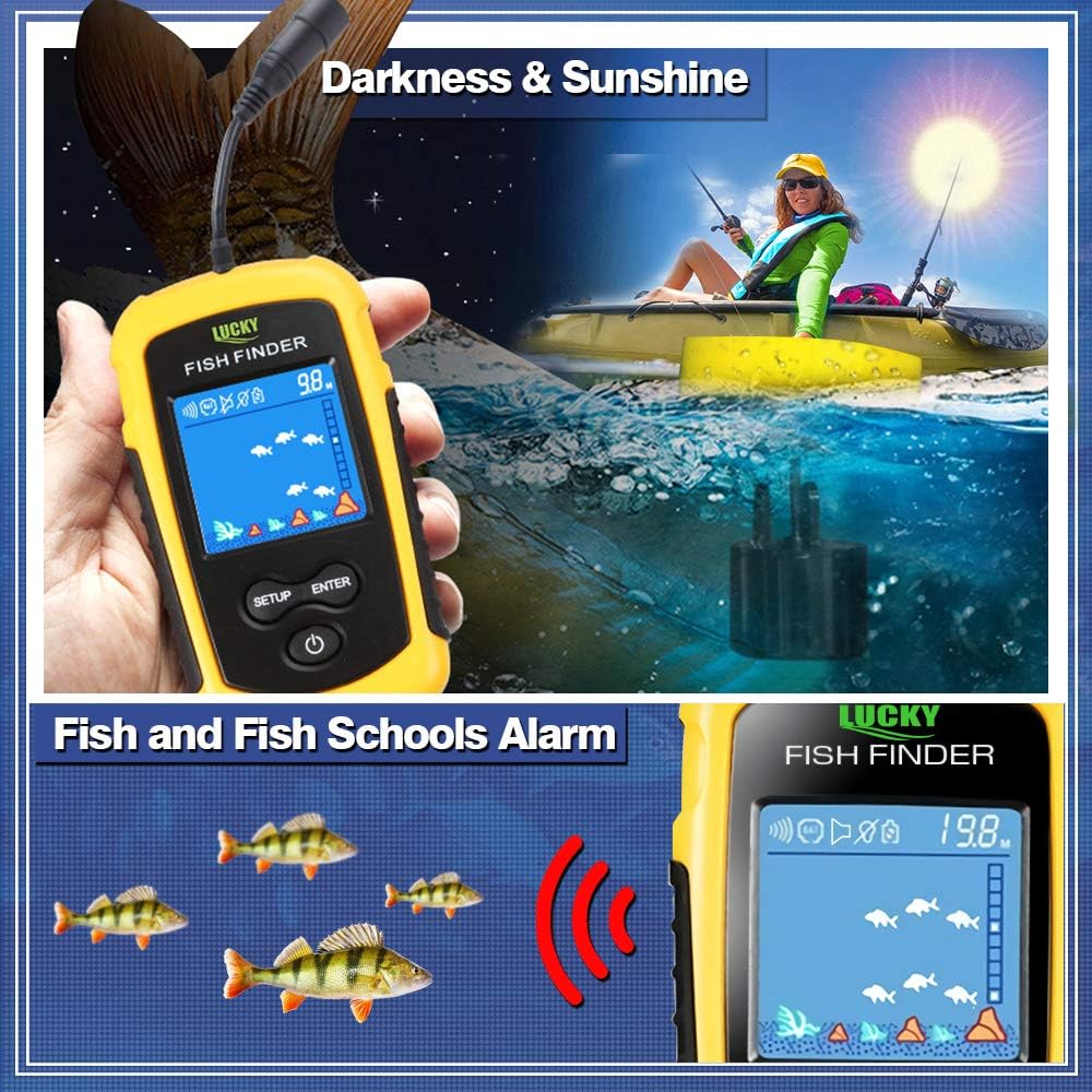 เครื่องหาปลาแบบพกพาสำหรับเรือค - Fish Finder Kayak Portable บทวิจารณ์และราคา