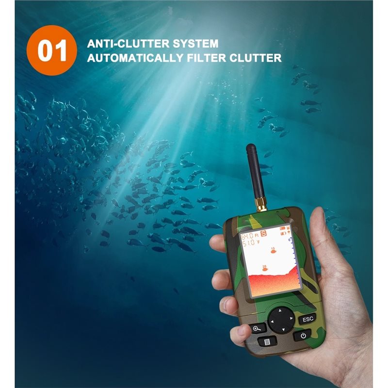 A07T-A เครื่องตรวจจับปลาแบบพกพ - Fish Finder Kayak Portable บทวิจารณ์และราคา