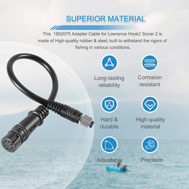 สายอะแดปเตอร์เครื่องหาปลา 1852 - Fish Finder Lowrance Hook บทวิจารณ์และราคา