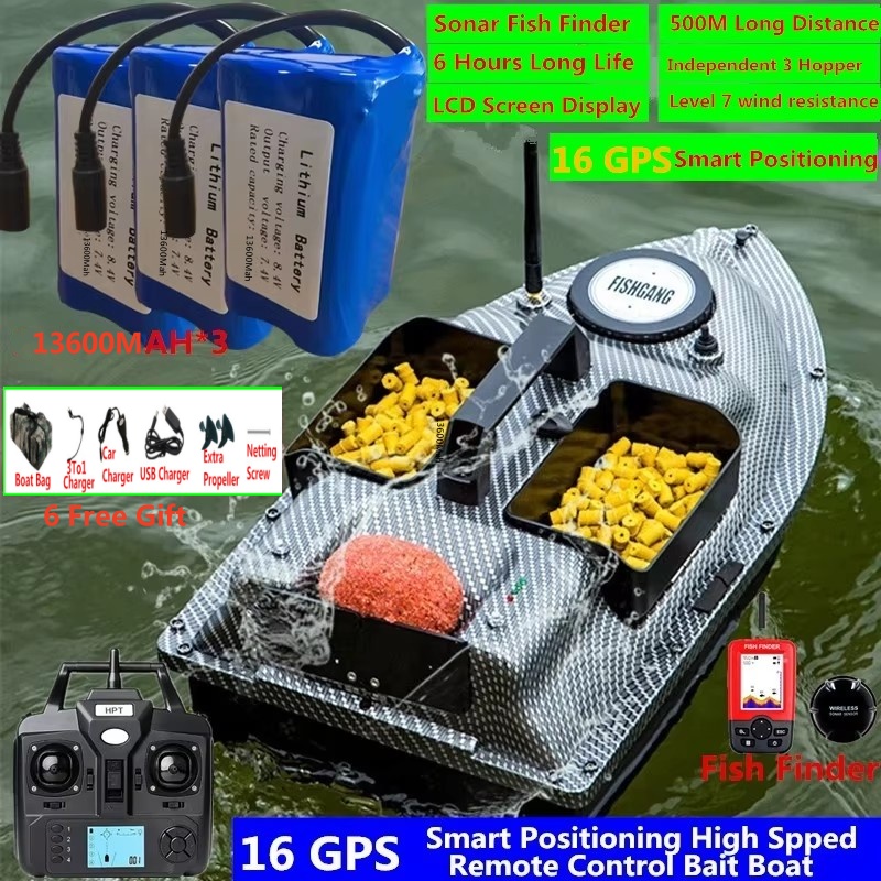 เรือตกปลาบังคับวิทยุพร้อมระบบค - Chirp Sonar Fish Finder บทวิจารณ์และราคา