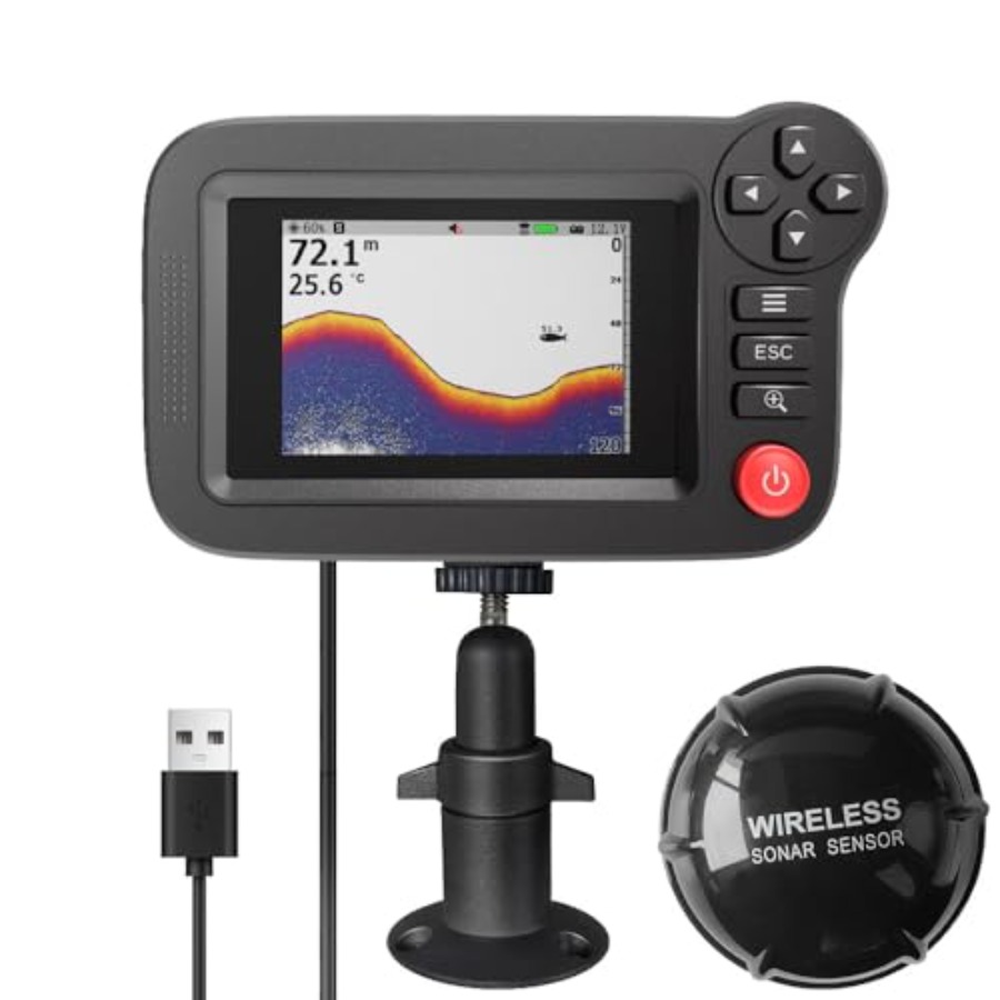 เครื่องหาปลาแบบพกพาสำหรับตกปลา - Fish Finder Kayak Portable บทวิจารณ์และราคา
