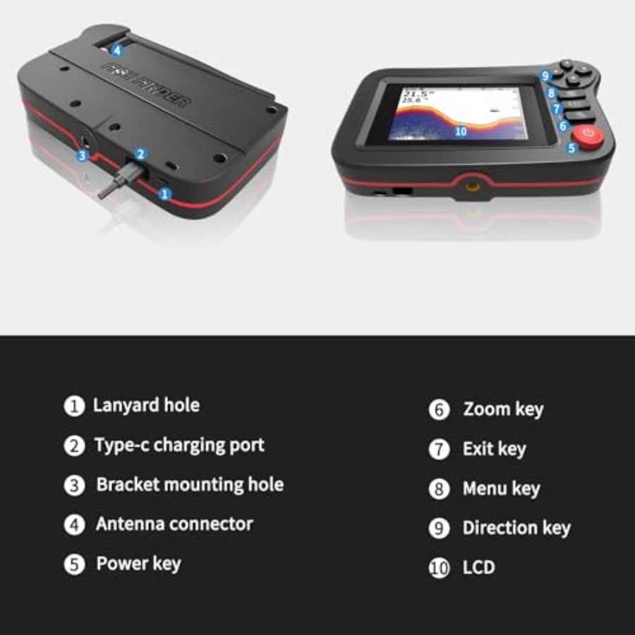 เครื่องหาปลาแบบพกพาสำหรับตกปลา - Fish Finder Kayak Portable บทวิจารณ์และราคา