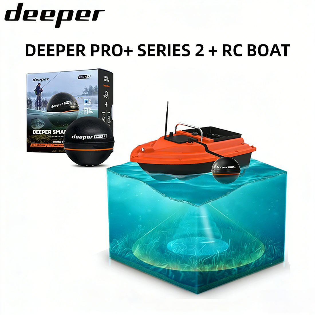 เรือตกปลาบังคับวิทยุ DEEPER Sm - Chirp Sonar Fish Finder บทวิจารณ์และราคา