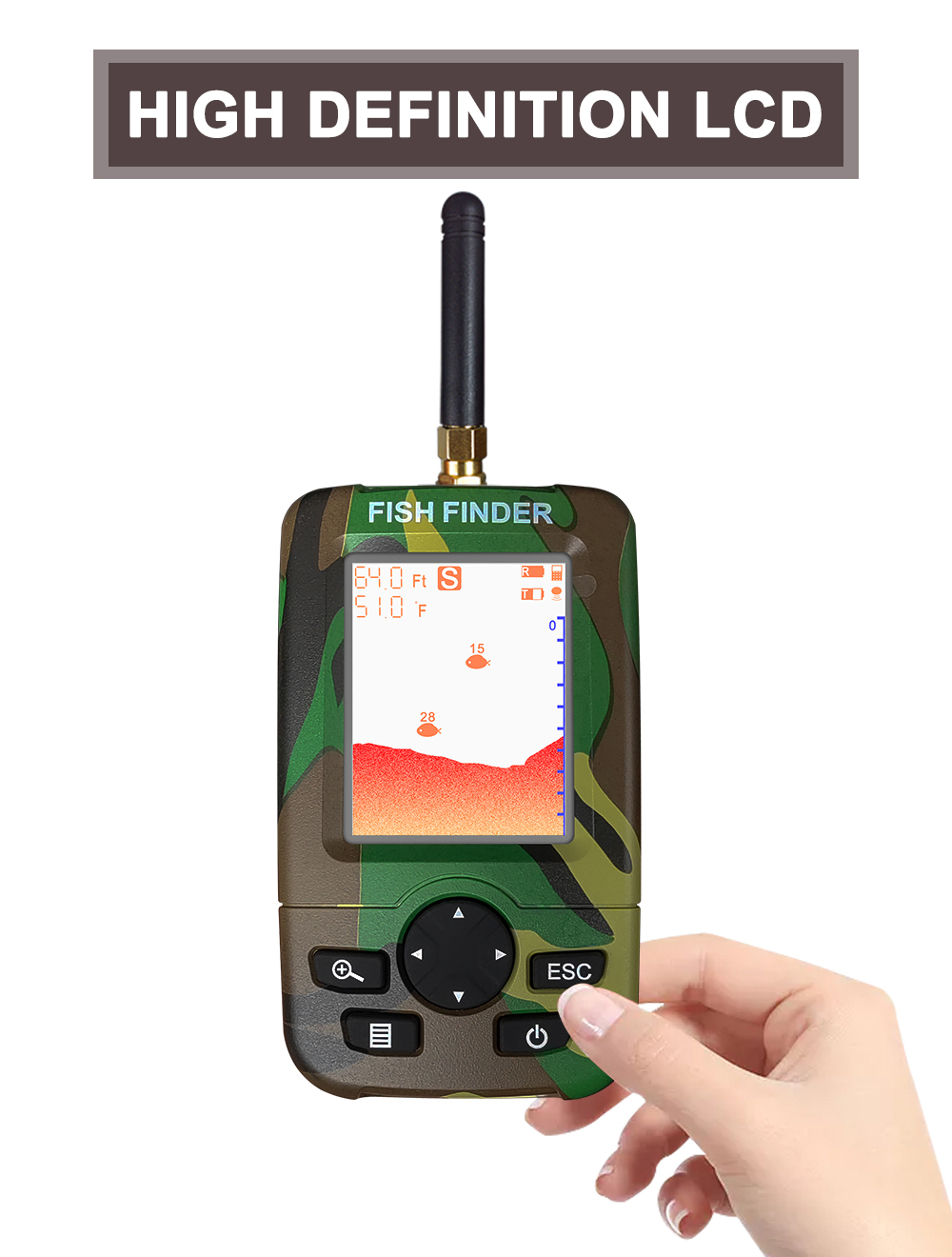 สมาร์ทแบบพกพา SONAR Fish Finde - Fish Finder Kayak Portable บทวิจารณ์และราคา