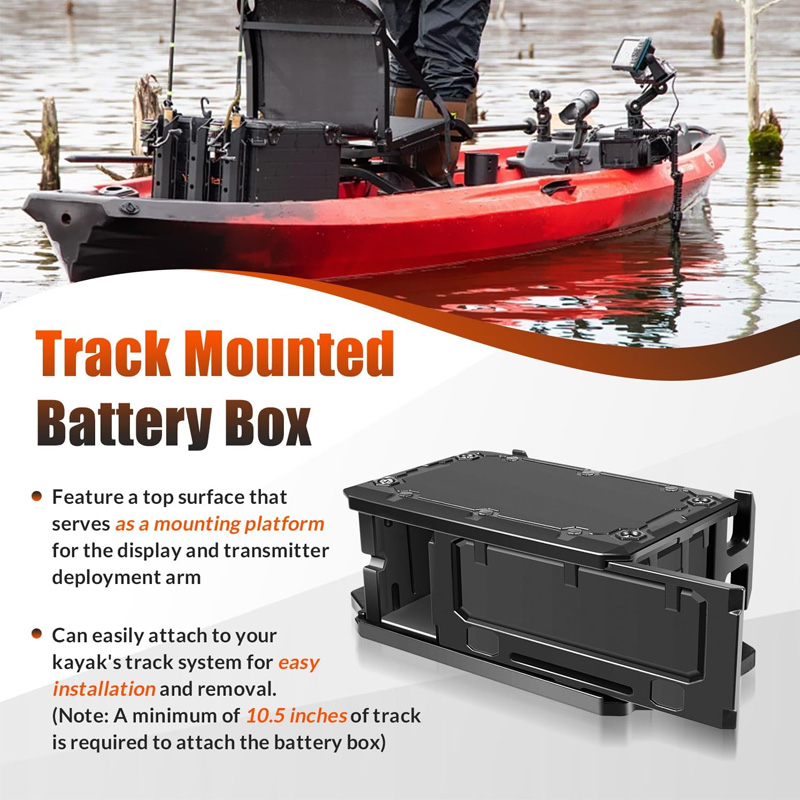 ติดตามกล่องแบตเตอรี่สําหรับ Fi - Fish Finder Transducer Mount บทวิจารณ์และราคา
