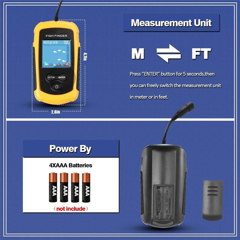 เครื่องหาปลาแบบพกพาสำหรับเรือค - Fish Finder Kayak Portable บทวิจารณ์และราคา