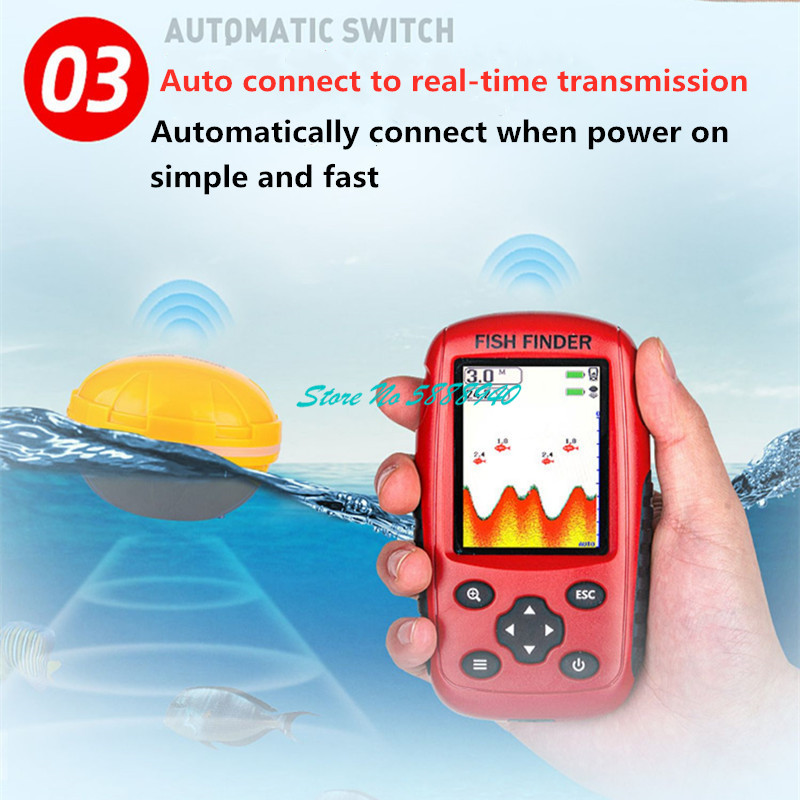 อะไหล่เรือตกปลาแบบพกพาพร้อมเคร - Chirp Sonar Fish Finder บทวิจารณ์และราคา