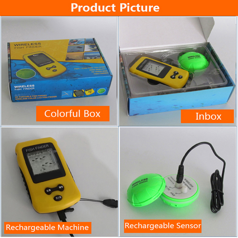 ใหม่เอี่ยม KDR ไร้สายที่มีสีสั - Fish Finder Ice Fishing บทวิจารณ์และราคา