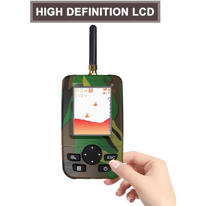 A79E-เครื่องหาปลาแบบพกพา 1 ชุด - Fish Finder Kayak Portable บทวิจารณ์และราคา