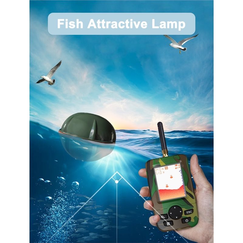 A79E-เครื่องหาปลาแบบพกพา 1 ชุด - Fish Finder Kayak Portable บทวิจารณ์และราคา